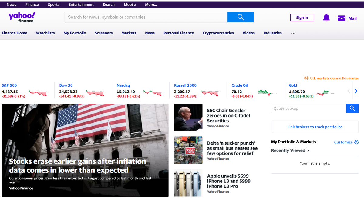 Yahoo Finance Daily