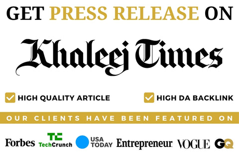 Get Press Release on Khaleej Times