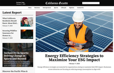 Publication on California Gazette
