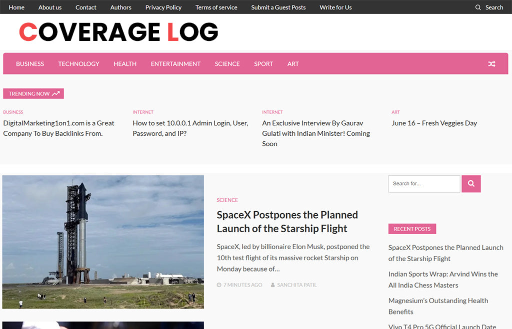 Featured on Coverage Log