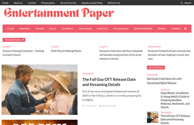 Featured on Entertainment Paper