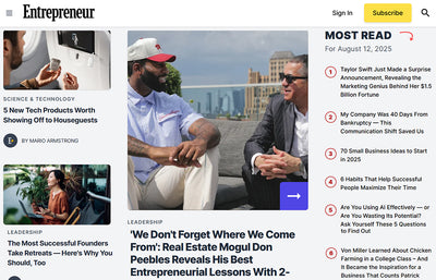Featured on Entrepreneur