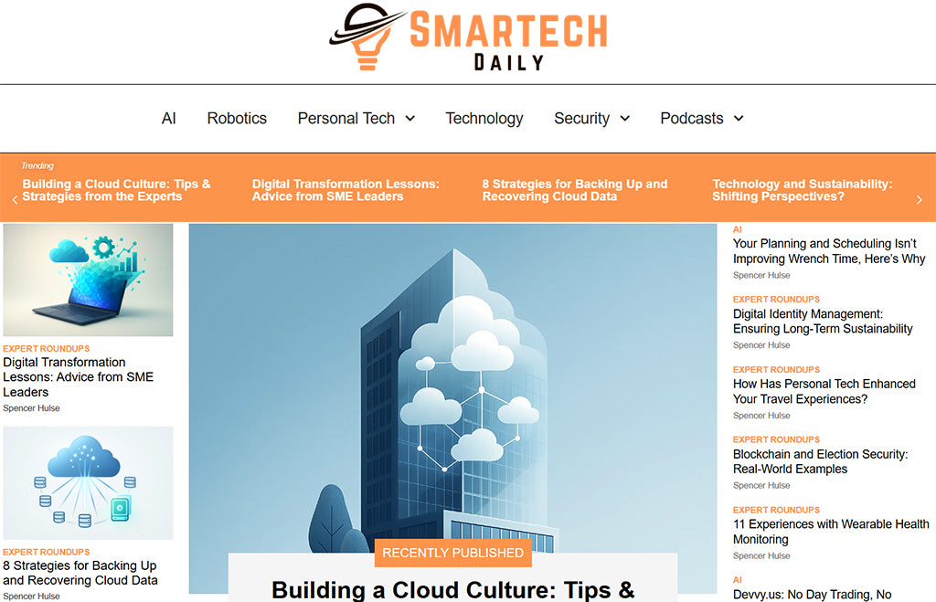 Featured on Smartech Daily