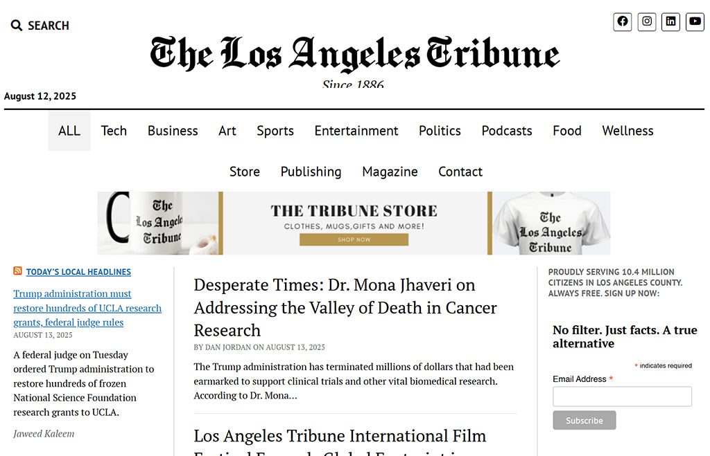 Get Featured On Los Angeles Tribune