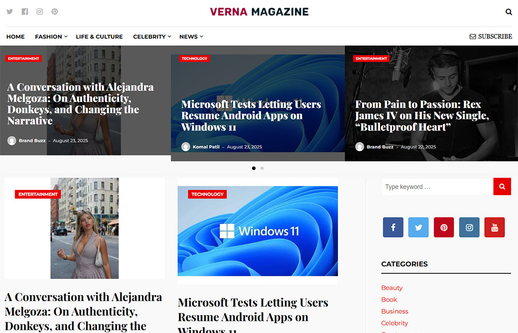 Featured on Verna Magazine