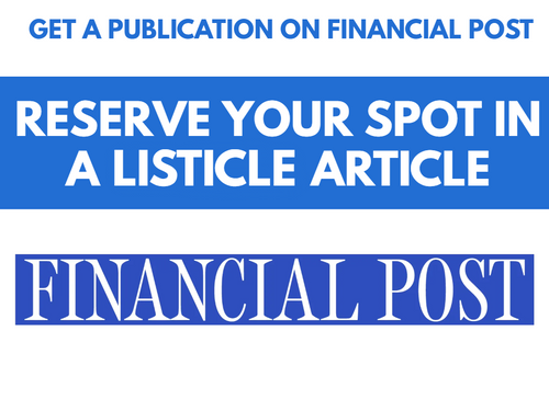Reserve a Spot On Financial Post